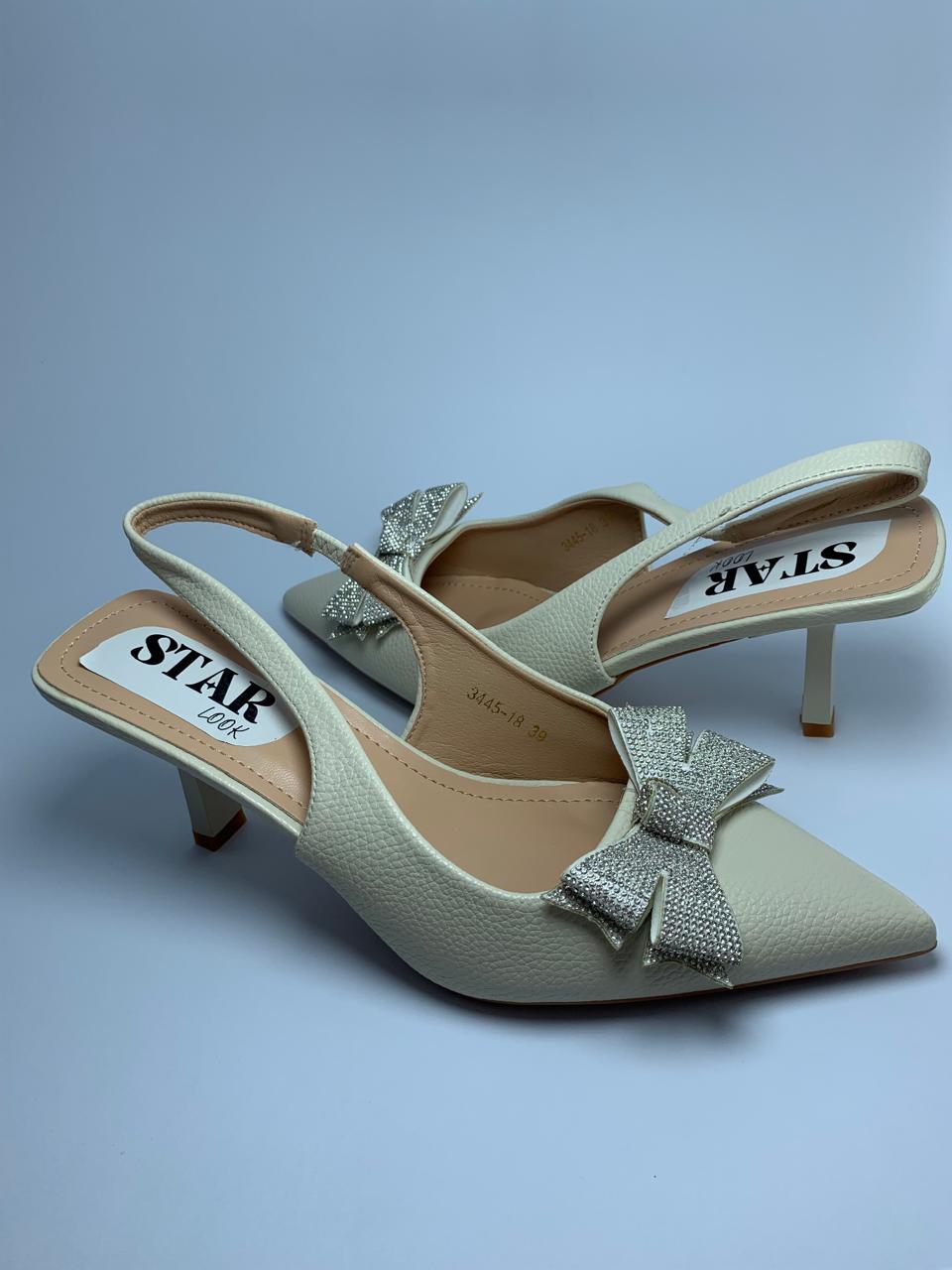 Midnight Bow Slingback Heels
